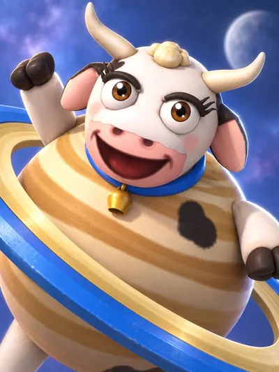 La Vaca Saturno Saturnita card in Brainrot Arena