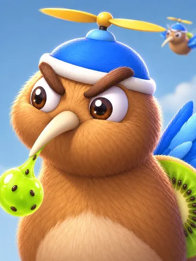 Pipi Kiwi card art