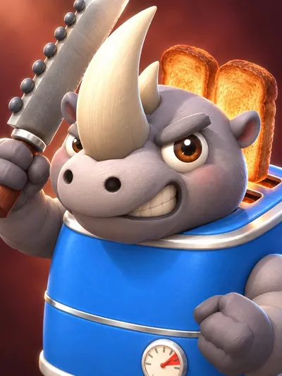 Rhino Toasterino card art