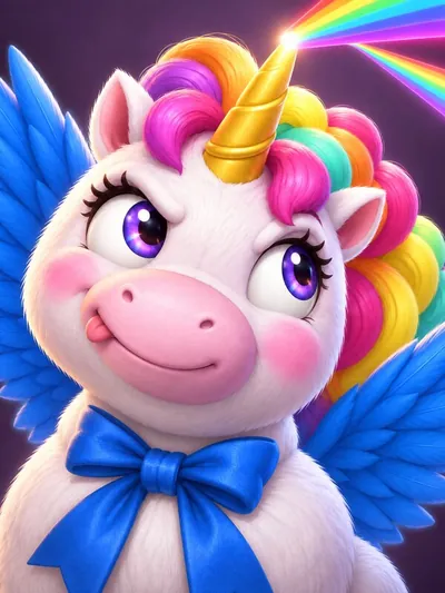 Unicorno Arcobalenino card art